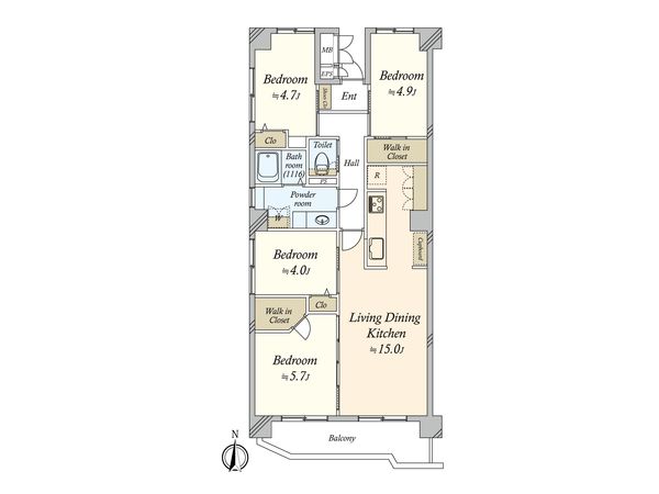 小山台サニーハイツ 間取図(平面図)