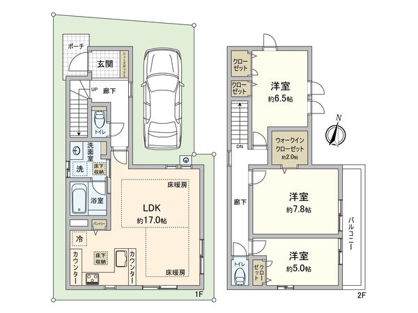 八雲3丁目 新築戸建 間取図(平面図)