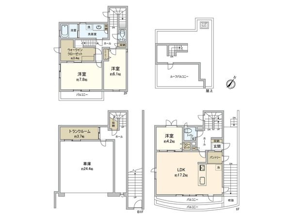 深沢6丁目 戸建 間取図(平面図)