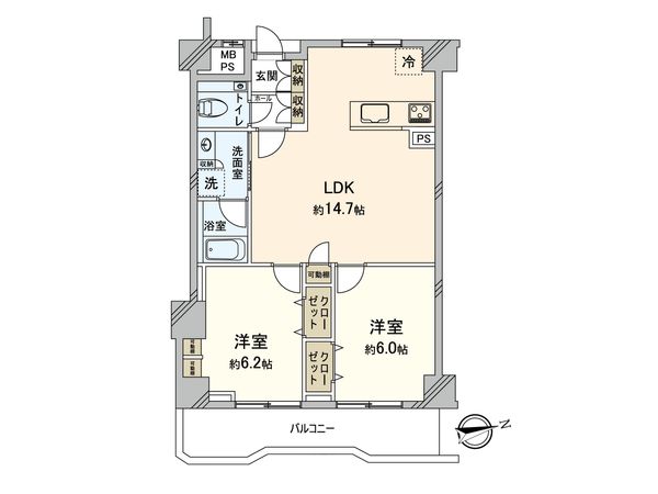 朝日江戸川橋マンション 間取図(平面図)