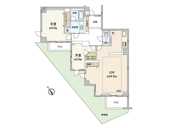 プレステージ千駄木 間取図(平面図)