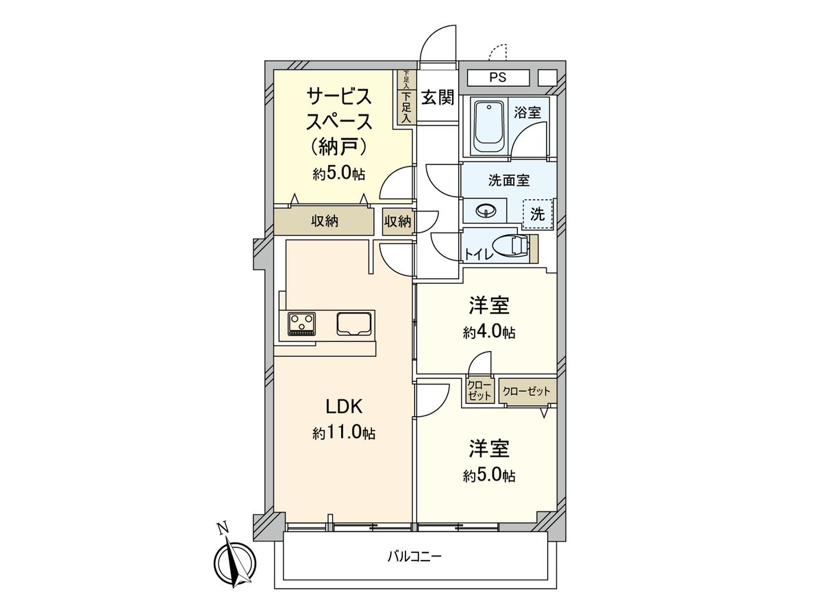 古河ガーデンマンション 間取図(平面図) 間取図(平面図)