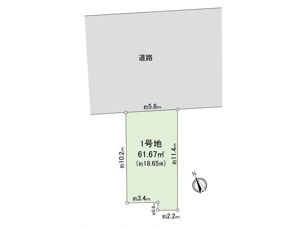 武蔵野市関前3丁目 土地 1区画 区画図