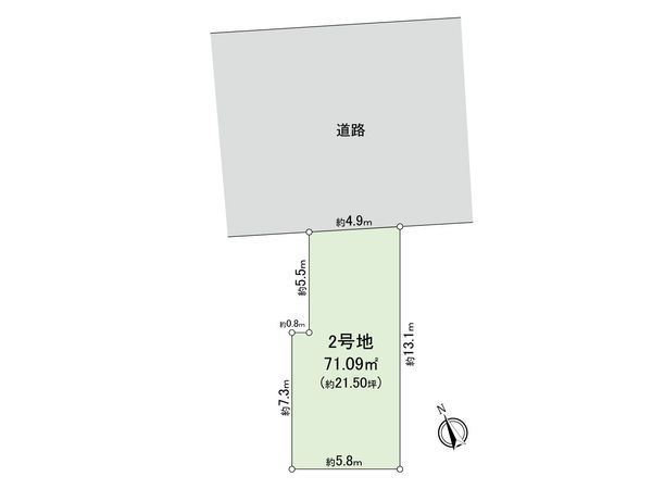 武蔵野市関前3丁目 土地 2区画 区画図
