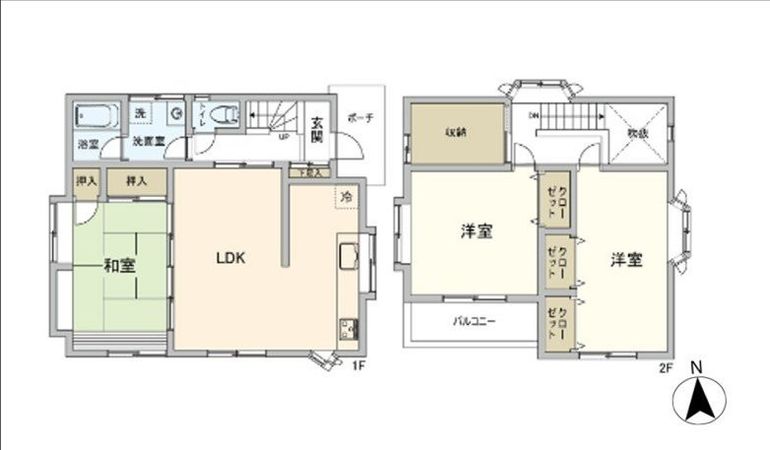 武蔵野市関前3丁目 戸建 間取図(平面図)