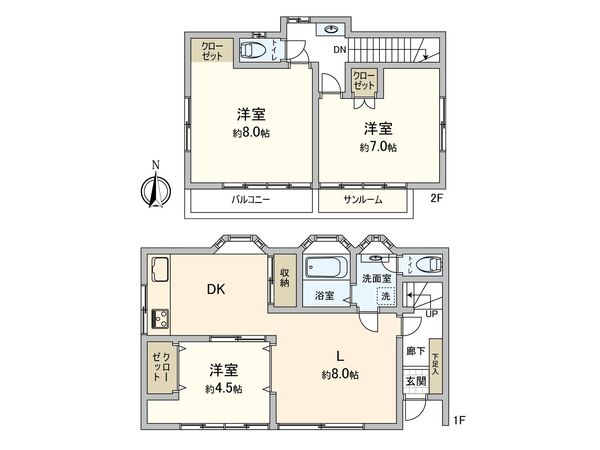 三鷹市下連雀6丁目 戸建 間取図(平面図)