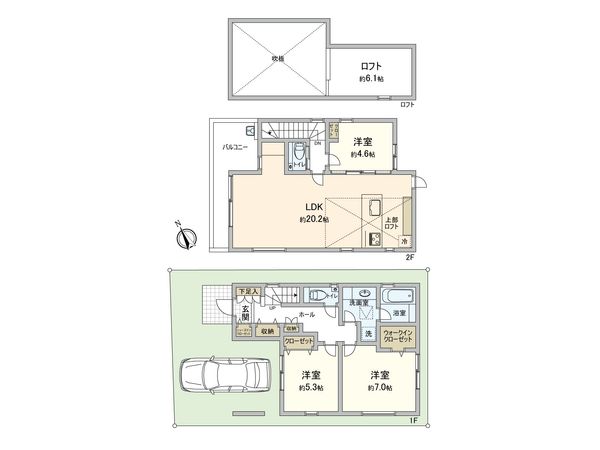 杉並区松庵3丁目 戸建 B棟 間取図(平面図)