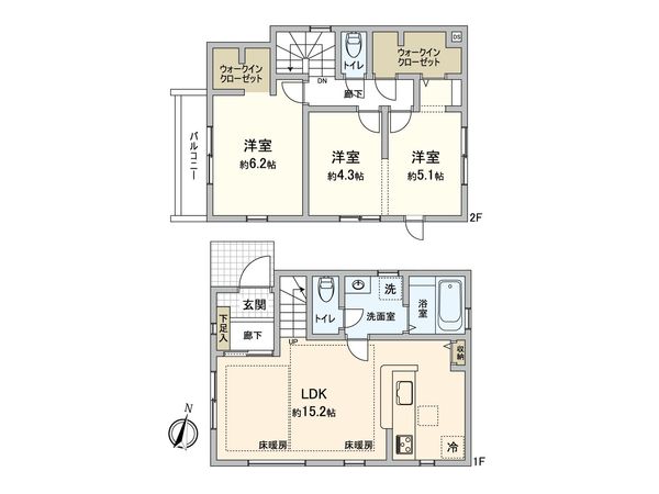 練馬区関町南3丁目 新築戸建 間取図(平面図)