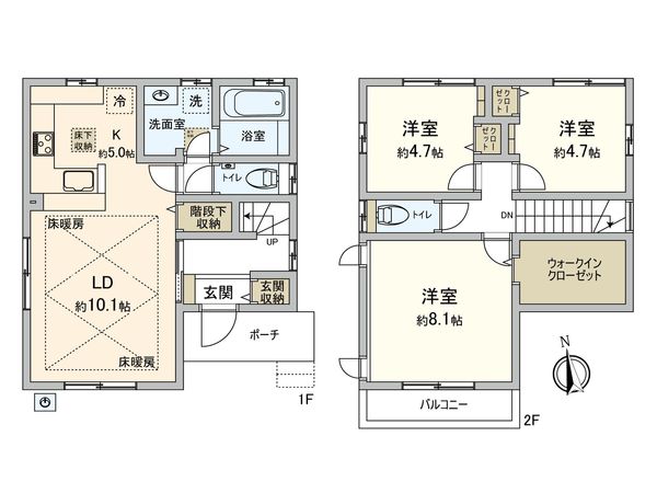 小金井市東町1丁目 戸建 間取図(平面図)