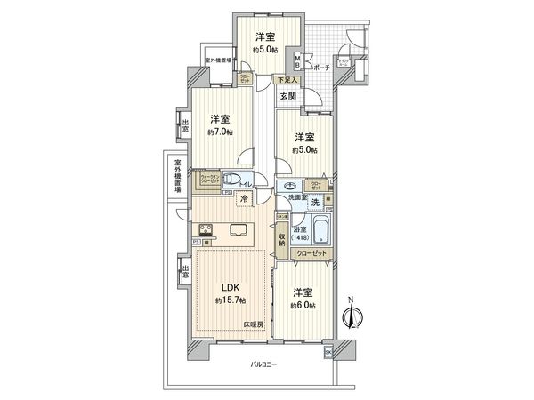 オーベル吉祥寺WEST 間取図(平面図)
