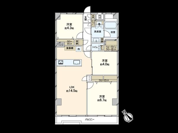 ニュー武蔵野マンション 間取図(平面図)
