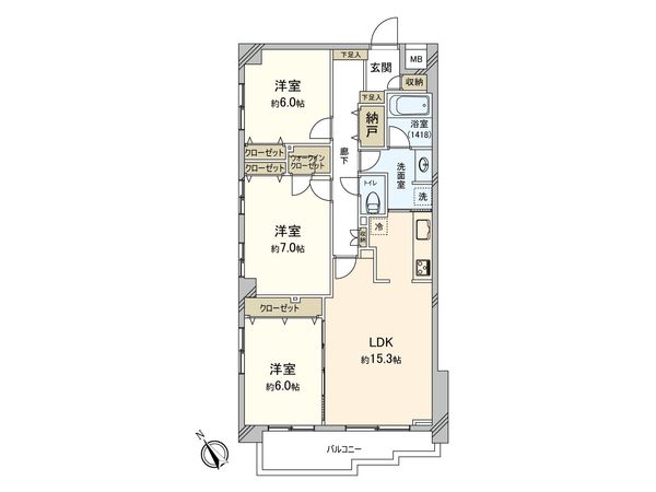 藤和シティホームズ武蔵野関前 間取図(平面図)