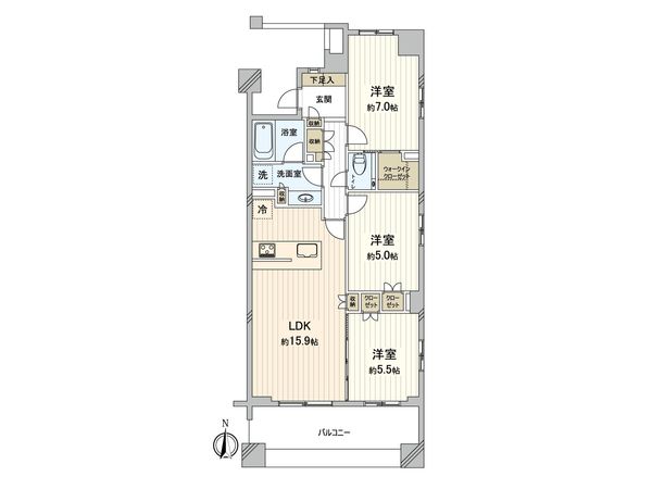 ザ・パークハウス三鷹櫻邸 間取図(平面図)