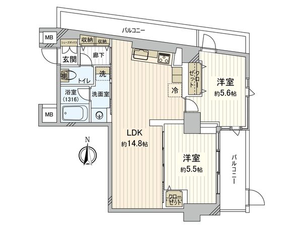 エミネンスイン三鷹 間取図(平面図)