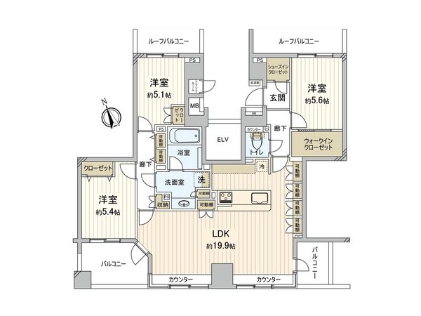 パークホームズ吉祥寺北町 間取図(平面図)
