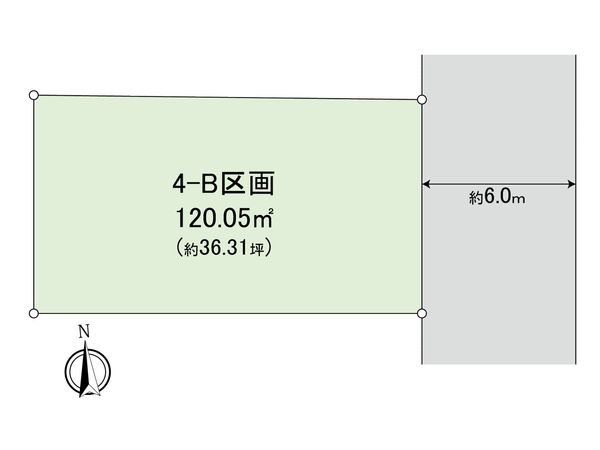 小平市鈴木町1丁目 土地 B区画 区画図