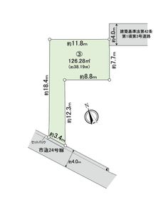 小金井市貫井北町5丁目 土地 3区画 区画図