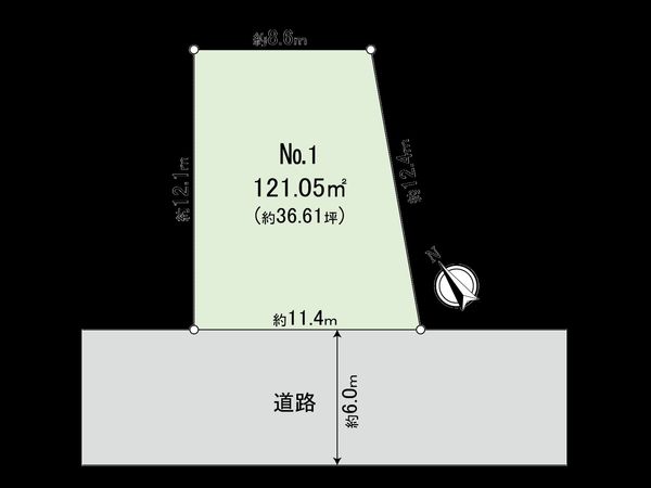 国立市谷保 1区画 区画図