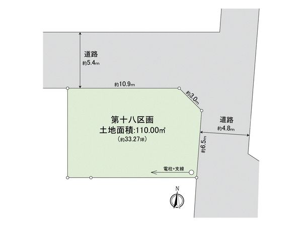 国立市東3丁目 18区画 区画図