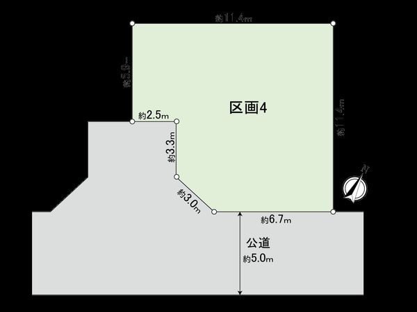 国分寺市西町3丁目 4区画 区画図