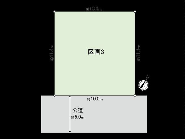 国分寺市西町3丁目 3区画 区画図