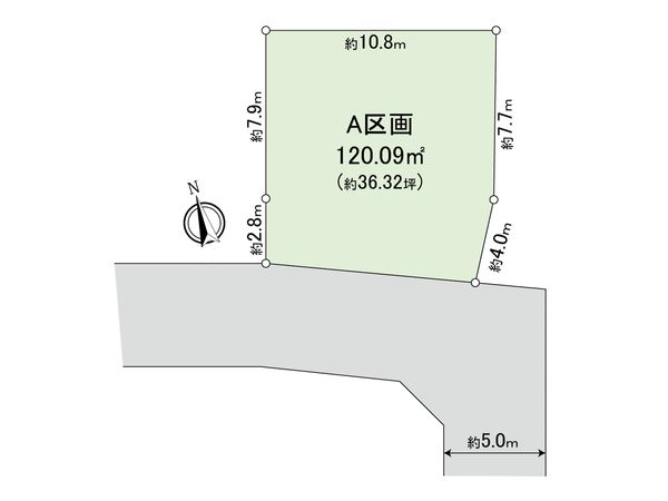 国分寺市北町5丁目 土地A区画 区画図