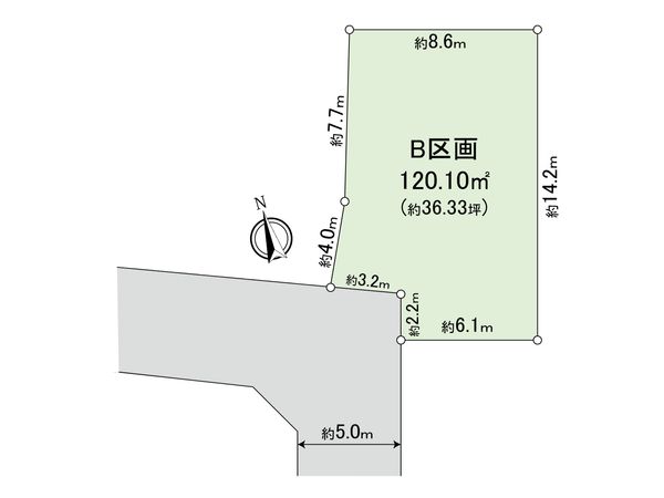 国分寺市北町5丁目 土地B区画 区画図