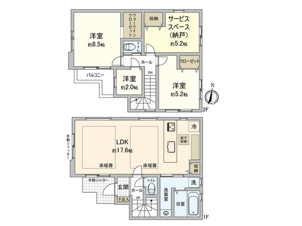 小平市小川町1丁目 新築戸建 間取図(平面図)