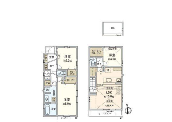 国分寺市本多3丁目 新築戸建3号棟 間取図(平面図) 国分寺市本多3丁目 新築戸建3号棟 間取図(平面図)