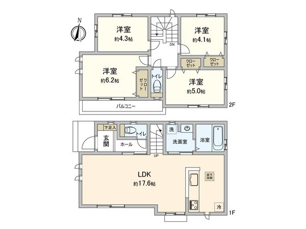 小金井市前原町4丁目 新築戸建 C号棟 間取図(平面図)