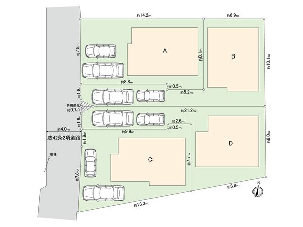 小金井市前原町4丁目 新築戸建 C号棟 全体区画図
