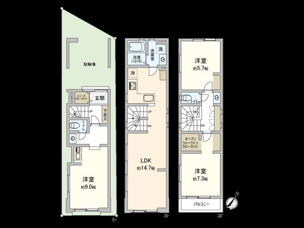 国立市西2丁目 間取図(平面図) 国立市西2丁目 間取図(平面図)