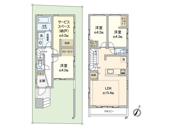 国分寺市光町3丁目 3号棟 間取図(平面図)