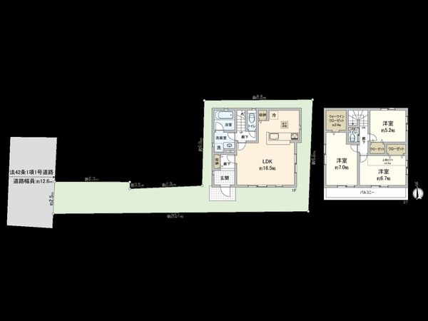 国立市谷保 間取図(平面図) 間取図(平面図)