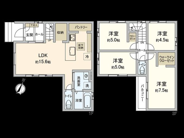 国分寺市高木町1丁目 2号棟 間取図(平面図)