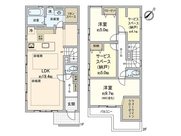 国分寺市戸倉3丁目 2号棟 間取図(平面図)