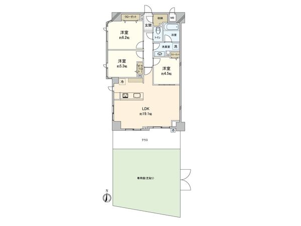 ガーデンホーム西国分寺 間取図(平面図) 間取図(平面図)