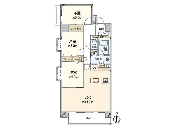 ライオンズガーデン小金井南 間取図(平面図)