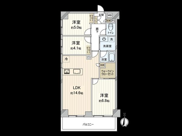 国立東壱番館 間取図(平面図) 国立東壱番館 間取図(平面図)