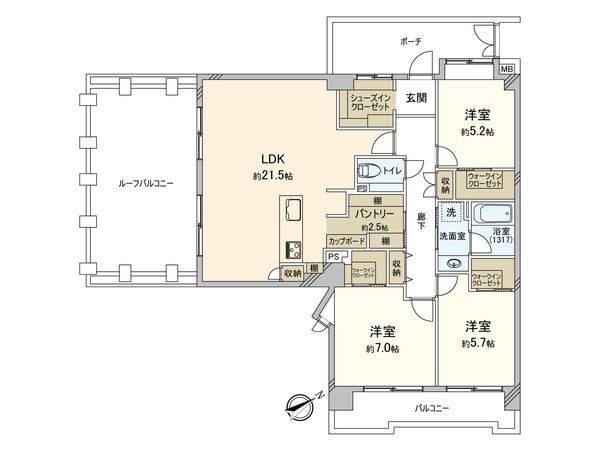 朝日パリオ小金井ハイツ 間取図(平面図) 間取図(平面図)