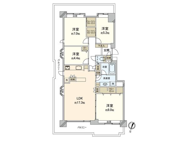 パークシティ本牧 B棟 間取図(平面図)