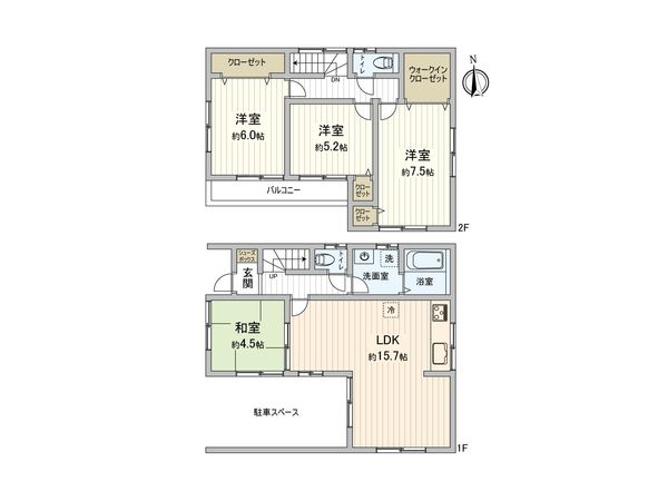 さいたま市北区日進町1丁目 間取図(平面図)