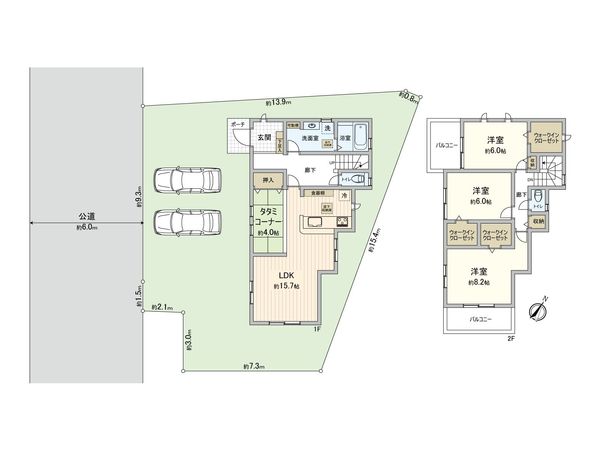 さいたま市北区別所町 1号棟 間取図(平面図)