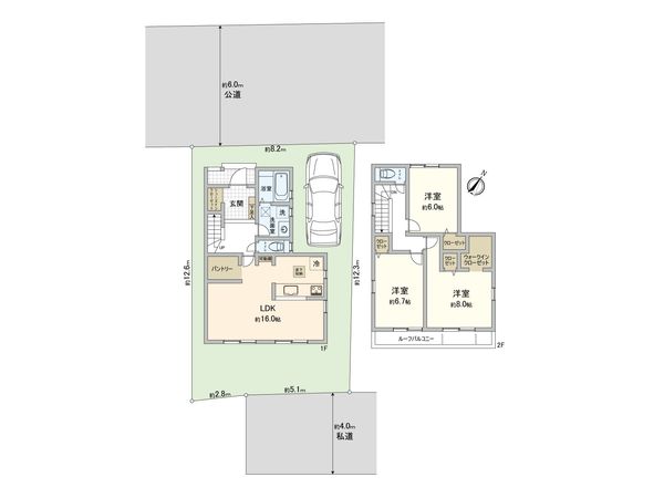 さいたま市北区吉野町1丁目 1号棟 間取図(平面図)