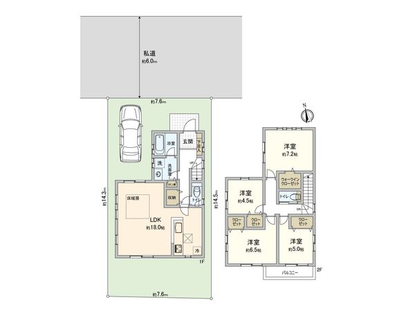 さいたま市西区大字西遊馬 J号棟 間取図(平面図)