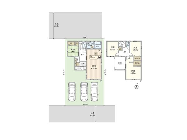 さいたま市西区宝来 6号棟 間取図(平面図) さいたま市西区宝来 6号棟 間取図(平面図)