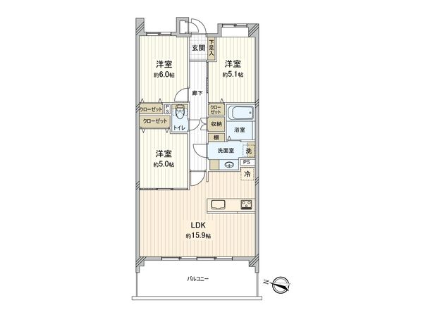ビクトリアアネーロ大宮 間取図(平面図)