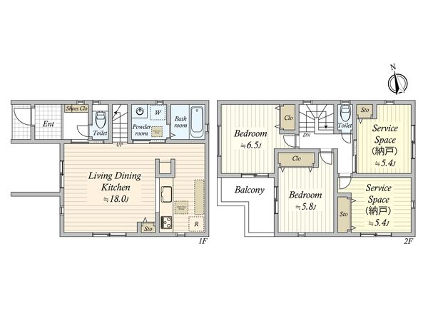 名古屋市東区前浪町 新築戸建 間取図(平面図) 間取図(平面図)