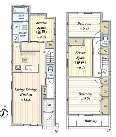 名古屋市東区矢田4丁目 新築戸建 間取図(平面図)