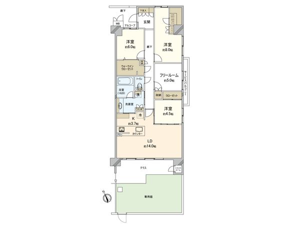 アルバックス覚王山ブランシェ 間取図(平面図)